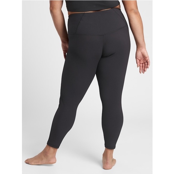 NWT Athleta Elation Rib Yoga Tight Solid Black - Picture 4 of 6